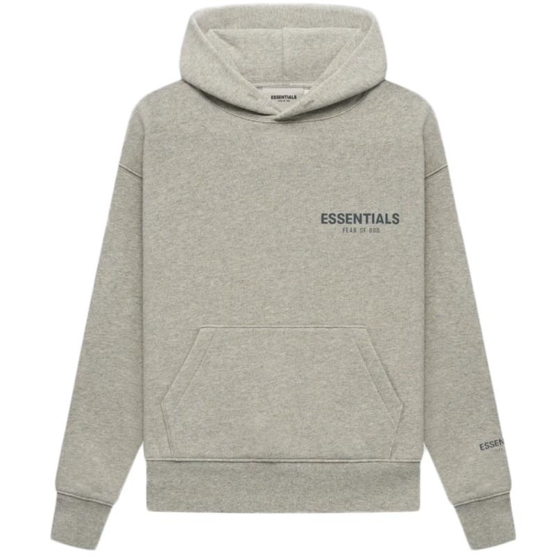 Fear Of God Essentials Core Collection Kids Pullover Hoodie Dark Heather Oatmeal