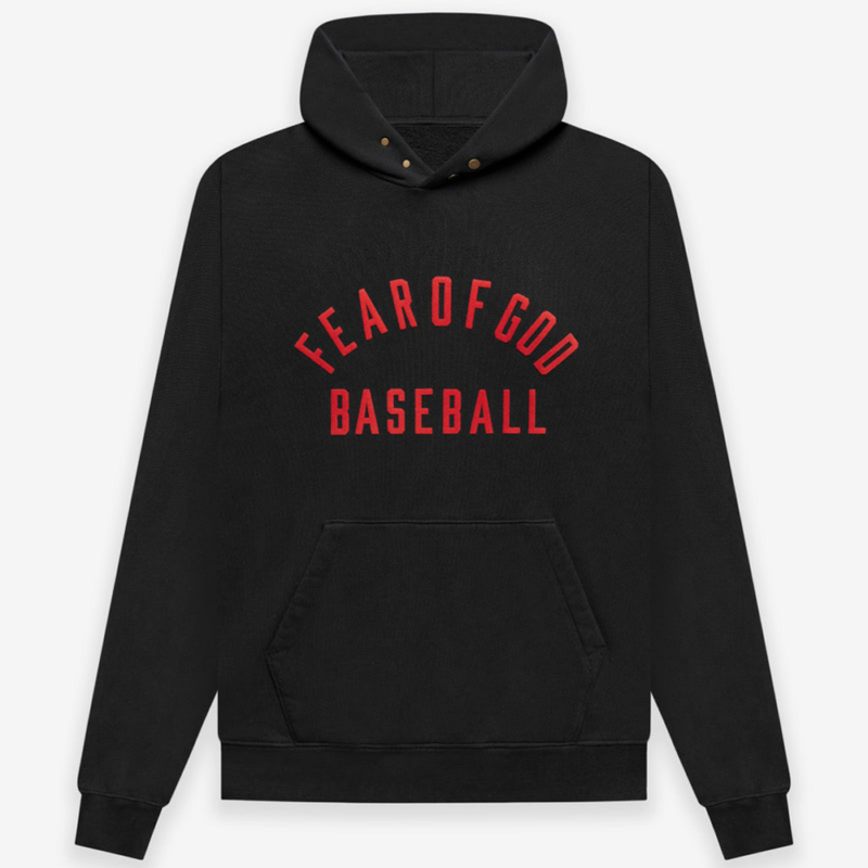 Fear of God Baseball Hoodie – Black
